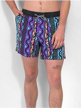 Party Pants Maui Wowie Swim Trunks Board Shorts 90s Printed Men’s XL